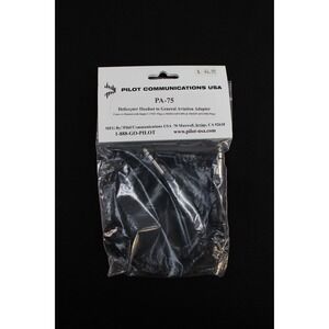 NEW GA Helicopter to GA Fixed Wing Headset Adapter PA75 PA-75
